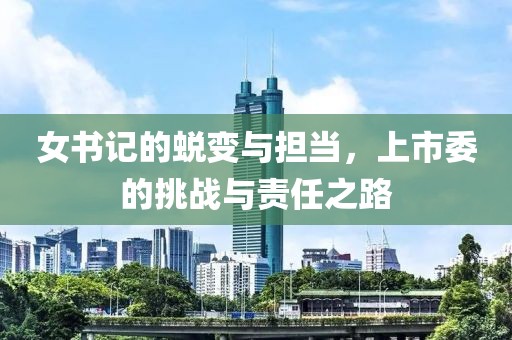 女书记的蜕变与担当，上市委的挑战与责任之路