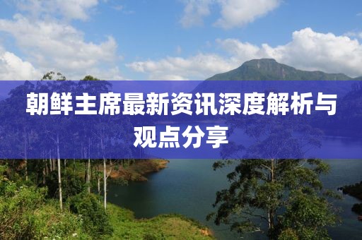 朝鲜主席最新资讯深度解析与观点分享