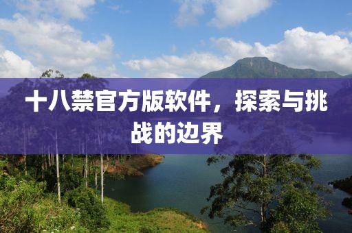 十八禁官方版软件，探索与挑战的边界