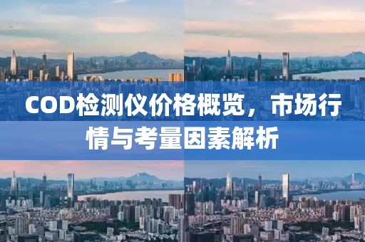 COD检测仪价格概览，市场行情与考量因素解析
