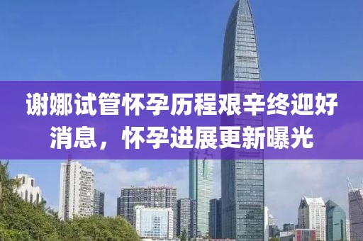 谢娜试管怀孕历程艰辛终迎好消息，怀孕进展更新曝光