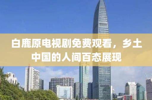 白鹿原电视剧免费观看，乡土中国的人间百态展现