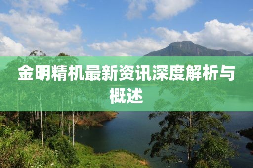 金明精机最新资讯深度解析与概述