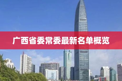 广西省委常委最新名单概览