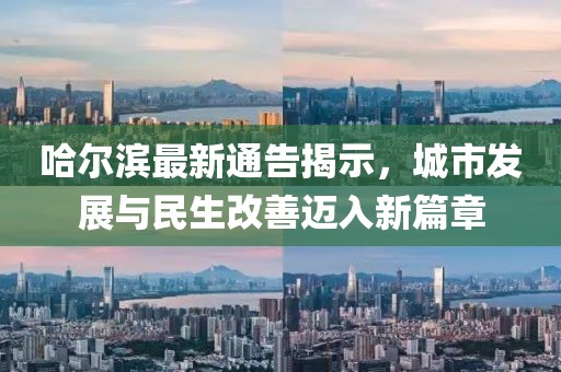 哈尔滨最新通告揭示，城市发展与民生改善迈入新篇章
