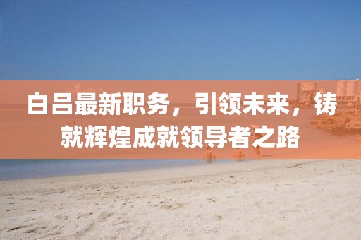 白吕最新职务，引领未来，铸就辉煌成就领导者之路