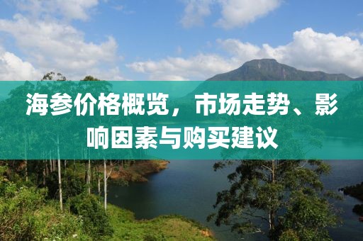 海参价格概览，市场走势、影响因素与购买建议