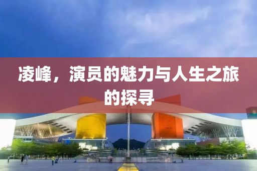 凌峰，演员的魅力与人生之旅的探寻