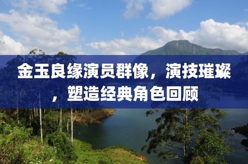 金玉良缘演员群像，演技璀璨，塑造经典角色回顾