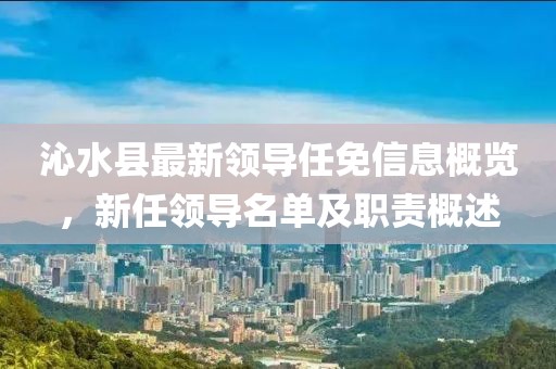 沁水县最新领导任免信息概览，新任领导名单及职责概述