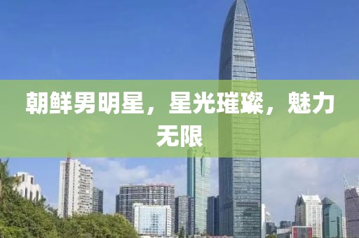 朝鲜男明星，星光璀璨，魅力无限