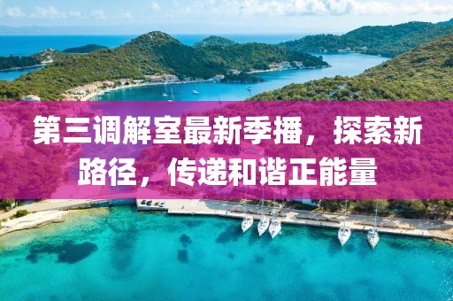 第三调解室最新季播，探索新路径，传递和谐正能量