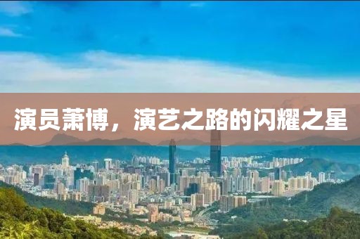 演员萧博，演艺之路的闪耀之星