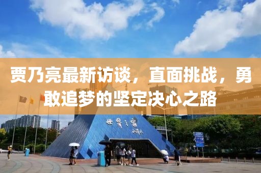 贾乃亮最新访谈，直面挑战，勇敢追梦的坚定决心之路