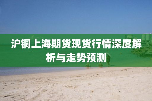沪铜上海期货现货行情深度解析与走势预测
