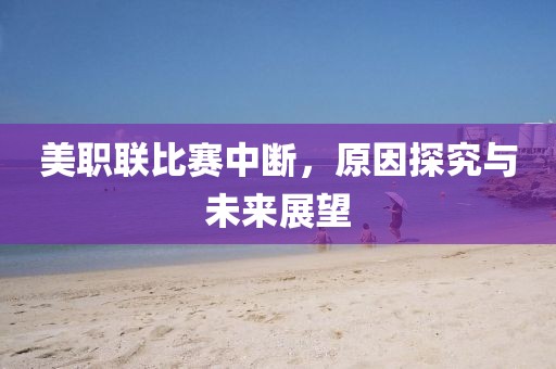 美职联比赛中断，原因探究与未来展望