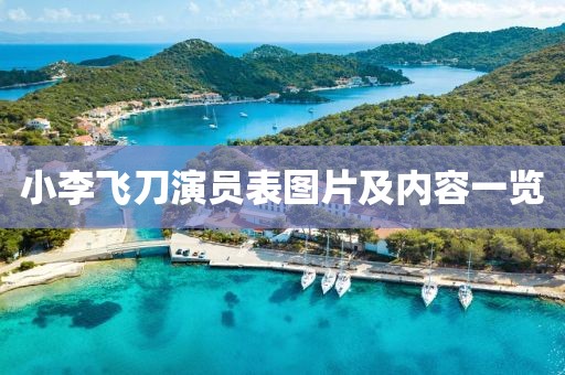 小李飞刀演员表图片及内容一览