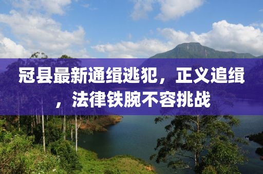 冠县最新通缉逃犯，正义追缉，法律铁腕不容挑战